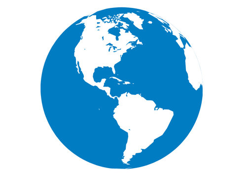 Blauer Planet - Erde - Amerika-Nord-Südamerika