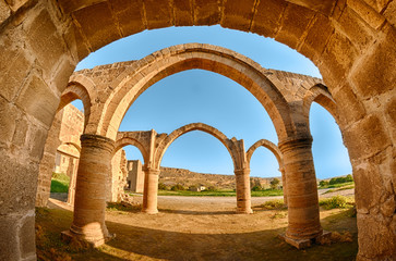 Arch and columns at Agios Sozomenos temple