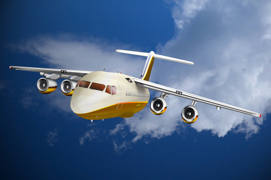 Privatjet am Himmel