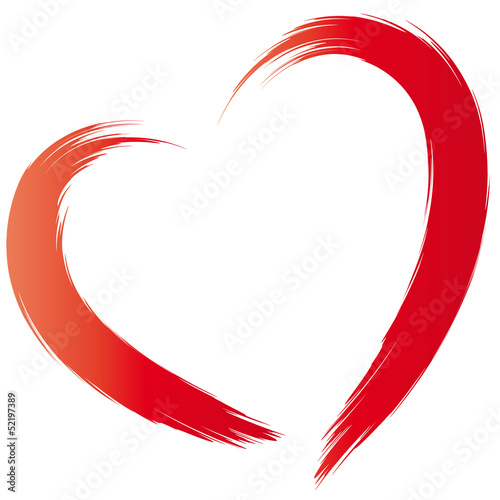 Fototapete Rotes Herz Als Pinselstrich Symbol Der Liebe Und Der Treue Hochzeit Heirat Trauung Verlobung Annett Seidler