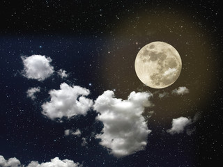 Obraz na płótnie Canvas Full moon sky