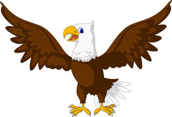 Naklejka premium Eagle cartoon posing