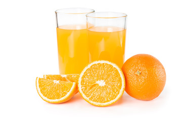 Orange juice in a glass