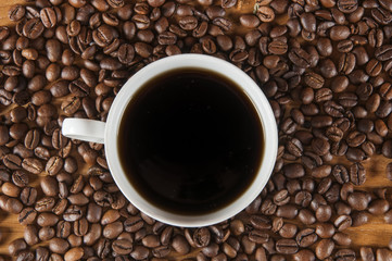 Traditional rural coffee theme on wooden table