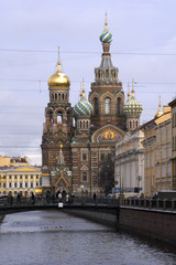 Fototapeta na wymiar Church on Spilled Blood, St Petersburg, Russia