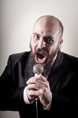  funny elegant singer bearded