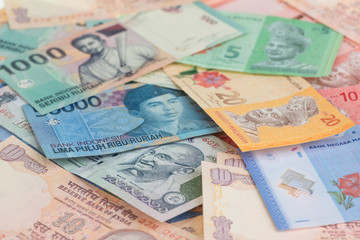 Asian currencies background