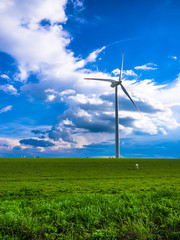 Obraz premium Wind turbine - white energy