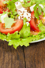salad with fresh vegetables
