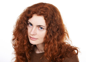 Portrait of the red-haired girl