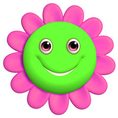 3d cartoon cute flower