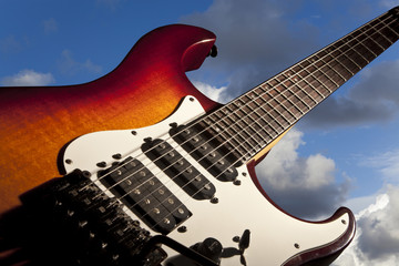 Obraz premium Electric Guitar in the Sky