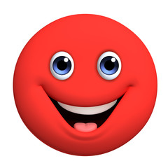 3d cartoon cute red ball