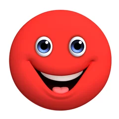 Photo sur Plexiglas Doux monstres 3d cartoon cute red ball