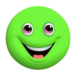 Crédence de cuisine en verre imprimé Doux monstres 3d cartoon cute green ball