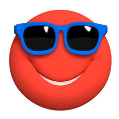3d cartoon cute red ball