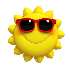 3D Cartoon süße Sonne