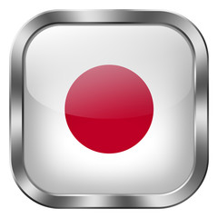 japan square metal button