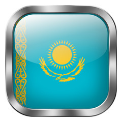 kazakhstan square metal button