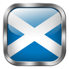 Obraz premium scotland square metal button