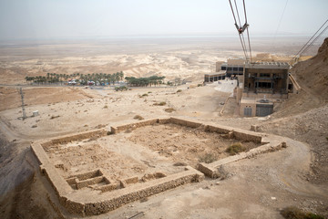 View to the Dead sea from Masada - obrazy, fototapety, plakaty
