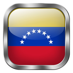 venezuela square metal button