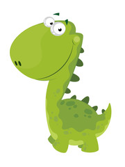 green smiling dino