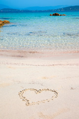 Paysage de plage en Corse