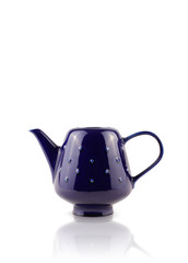 Coffee-pot with white copy space