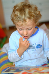 child with book