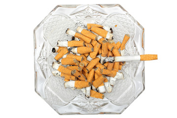 ashtray with cigarette