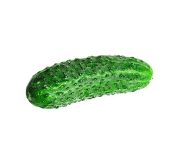 green cucumber, isolated on white background