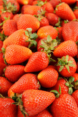 Fresh strawberries background