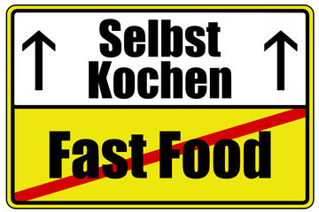 Fototapeta premium Fast Food Kochen Schild #130511-svg03
