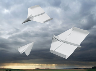 flying paper planes