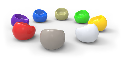 Ball plastic chairs