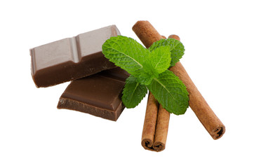Closeup detail of chocolate parts