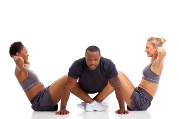 Obraz na płótnie Canvas healthy group people exercising