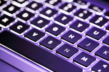 Illuminated computer keyboard