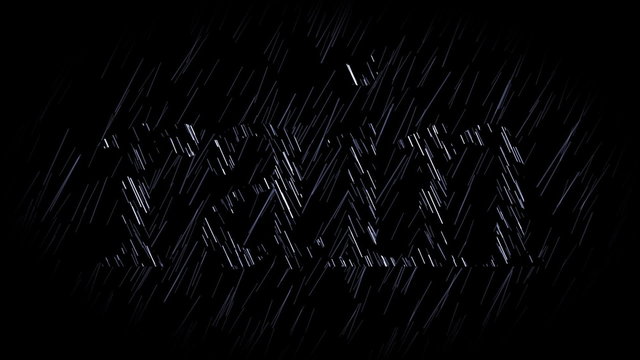 inscription from a rain against a rain, seamless loop