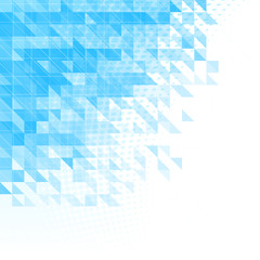 abstract blue background with triangles, squares and lines
