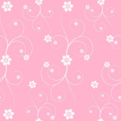Seamless floral pattern, abstract background.