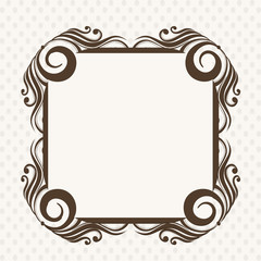Beautiful decorated rectangle photo frame on abstract background