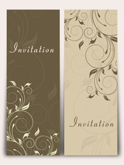 Beautiful floral invitation card.