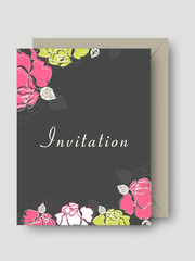 Beautiful floral invitations card.