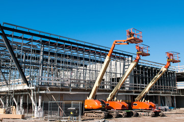 construction crane at building site