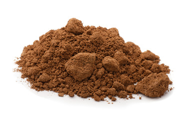 Pile of brown raw clay