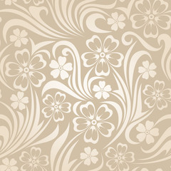 Seamless floral pattern. Vector illustration.