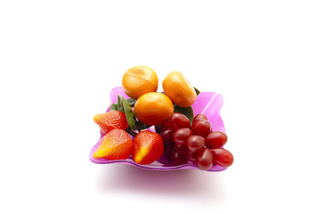 Plastikobst mit Roten Herzen