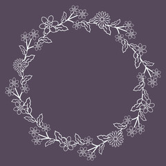 Floral wreath with decorative flowers